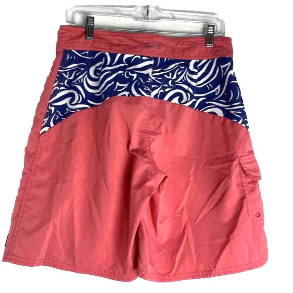 VINEYARD VINES BOARD SHORTS TRUNKS SALMON PINK NAVY BLUE STRIPES  Sz:30 - Picture 2 of 9